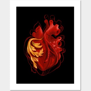 anatomic heart Posters and Art